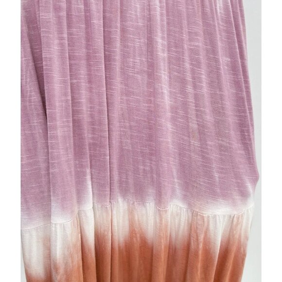 Knox Rose Lilac Tie Dye Sleeveless Tiered Flow Maxi Dress Size XS Boho Hippie - Picture 7 of 13
